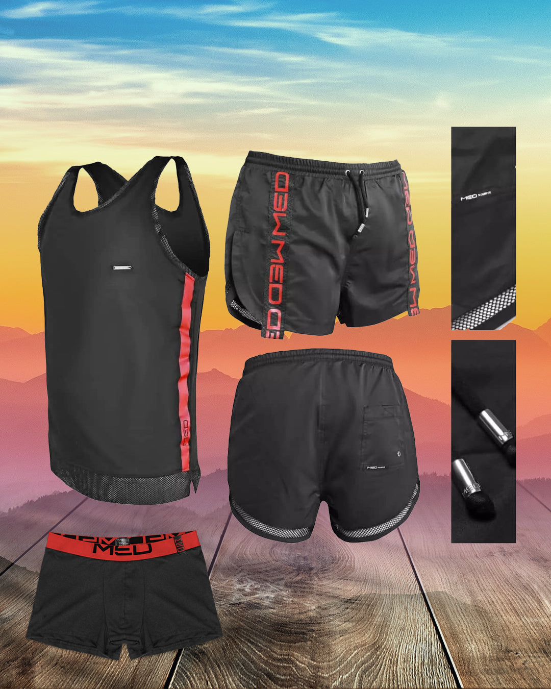 MED ΣΕΤ ΚΟΚΚΙΝΟ  ΚΟΝΤΟ ΜΑΓΙΟ ΔΩΡΟ 1 ΕΣΩΡΟΥΧΟ